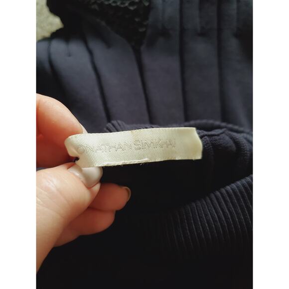 Jonathan Simkhai Blue Mock Neck Cutout  Accents Mini Dress M - Picture 9 of 14